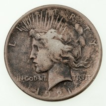 1921 $1 Silver Peace Dollar in Fine Condition, Medium Obverse Toning - $222.75