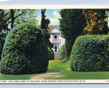 Ash Lawn Home of James Monroe Charlottesville Virginia VA UNP Linen Post... - $2.92