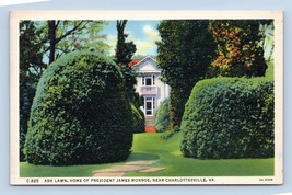 Ash Lawn Home of James Monroe Charlottesville Virginia VA UNP Linen Postcard I16 - £2.30 GBP