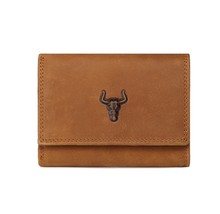 Men&#39;s women short Cowhide leather wallets anti-theft brush Multifunctional retro - £24.09 GBP