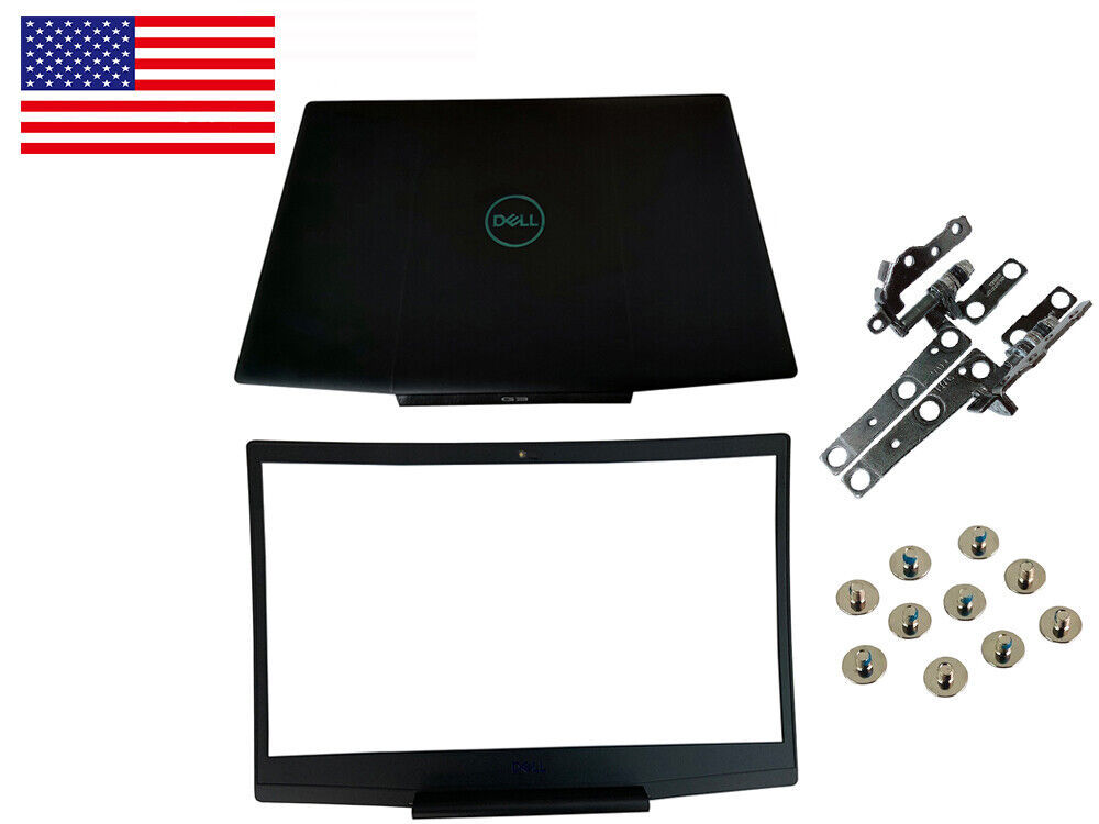 Primary image for For Dell G3 15 3590 0747KP 747KP LCD Back Cover&Front Bezel&10 Screws+Hinges set