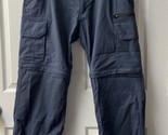 BC Clothing Convertible Cotton Blend Hiking Pants Mens Large 30 Navy Blue - $24.70