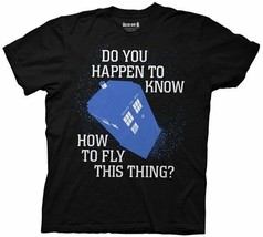 Doctor Who Tardis Do You Happen To Know How To Fly This Thing? T-Shirt, UNWORN - £11.57 GBP