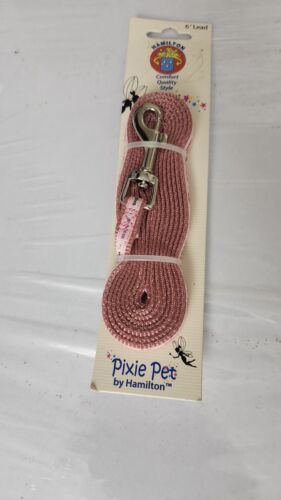 Primary image for Pixie Pet By Hamilton Nylon Dog Lead 3/8" X 6' Sassy Diva Princess Pink Leash