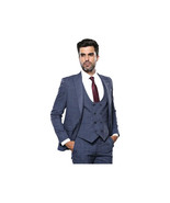 Men 3pc European Suit WESSI by J.VALINTIN Extra Slim Fit JV33 Navy Windo... - €127,85 EUR