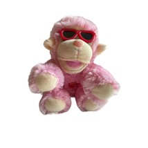 Pink Monkey Stuffed Animal Red Sunglasses Love Chrisa Creations Playful ... - $15.83