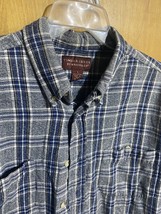 Timber Creek By Wrangler Blue Plaid Flannel Long Sleeve Shirt - £7.12 GBP