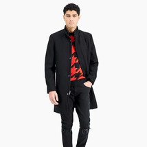 INC International Concepts Mens Kylo Topcoat Deep Black B4HP - £63.90 GBP