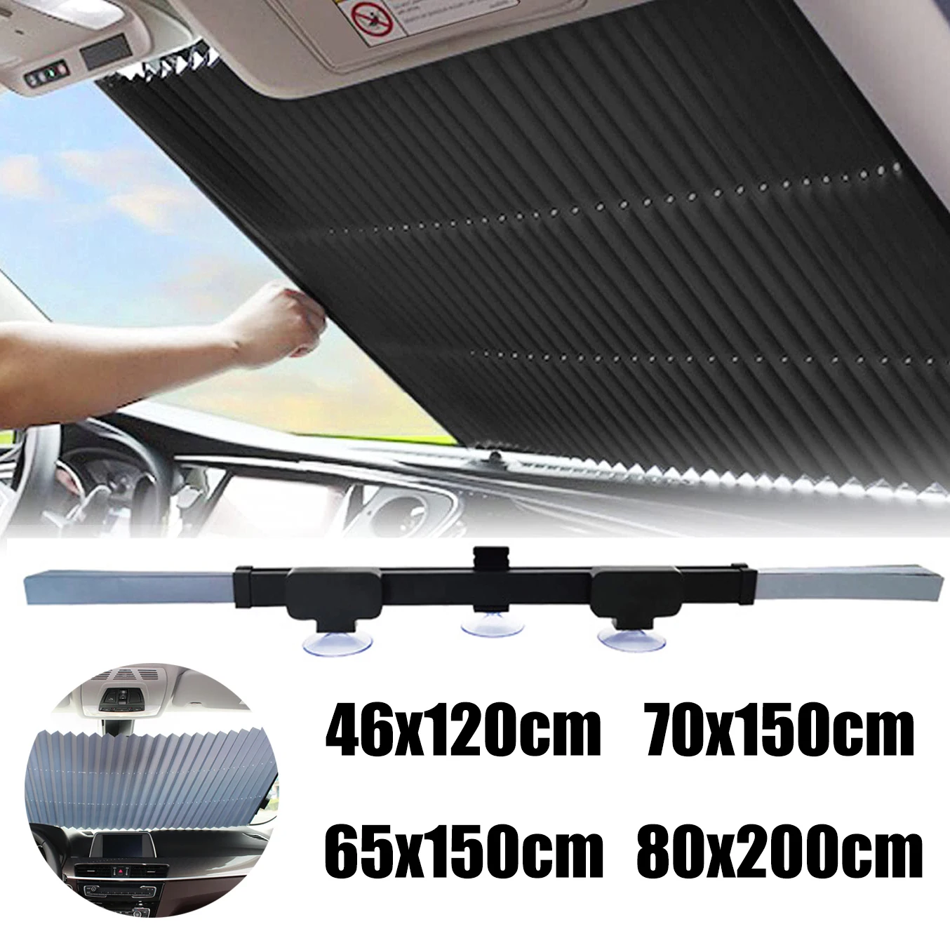 N uv protection front rear windshield sun shades for car window interior block curtains thumb200
