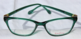 NEW – LILY PULITZER LINDLEY GREEN MARBLE OPTICAL EYEGLASS FRAMES 50-16-135 - £66.88 GBP
