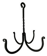 4 ARM HERB HOOK - Heavy Duty Amish Hand Forged Twisted Wrought Iron - €29,85 EUR