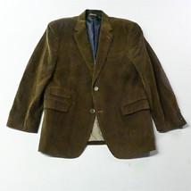 Michael Kors 42R Brown Green Wide Wale Corduroy Mens Blazer Jacket Sport Coat - $74.99