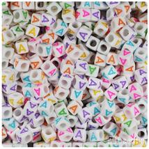 BeadTin Letter A White Opaque 6mm Cube Alphabet Beads - Colors (80pcs) - $2.09