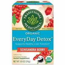 Traditional Medicinals Organic Everyday Detox Tea - Schisandra Berry 16 Bags.. - £11.24 GBP