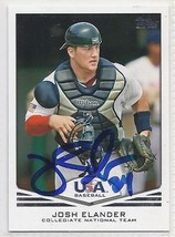 josh elander signed Autographed 2011 Topps USA Baseball - £7.50 GBP