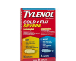 Tylenol Cold + Flu Severe Day &amp; Night Caplets Combo Pack, 24 Ct. Exp 11/... - $14.84