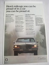 1981 Color Ad Cadillac &quot;Here&#39;s Mileage You Can Be Proud Of in a Car&quot; - $7.99