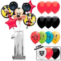 Mickey Mouse Deluxe Balloon Bouquet - Silver Number 1 - £24.40 GBP