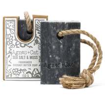 Agnes + Cat Soap On A Rope - Sea Salt and Moss - £7.38 GBP+