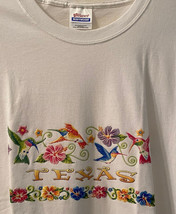 T-SHIRT Female: &quot;Texas&quot; HUMMINGBIRDS/FLOWERS Hanes Brand New! All Sizes - £11.94 GBP