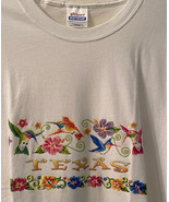 T-SHIRT FEMALE:  &quot;TEXAS&quot; HUMMINGBIRDS/FLOWERS HANES BRAND NEW!  ALL SIZES - £12.01 GBP