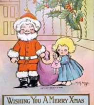 Santa Claus Christmas Postcard M.G. Hays Signed H M Rose 1908 Comic Kriss Kingle - £16.82 GBP
