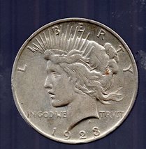 1923 P Peace Dollar - Silver - Circulated Minor wear - £46.08 GBP
