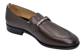 Boss Hugo Boss  Men&#39;s Dark Brown Leather Colby Loafer  Shoes Size UK 9.5 US 10.5 - £96.12 GBP