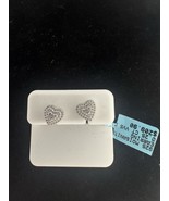 925 Sterling Silver Moissanite Heart Shaped Earrings - €42,53 EUR