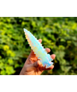 Opalite Unique Angel Aura Spearhead Large Crescent Crystal for Healing G... - $34.64