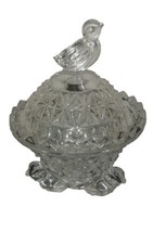 Vintage Hofbauer Crystal Byrdes Collection Mini Trinket Dish with Bird on Lid 4&quot; - £11.72 GBP