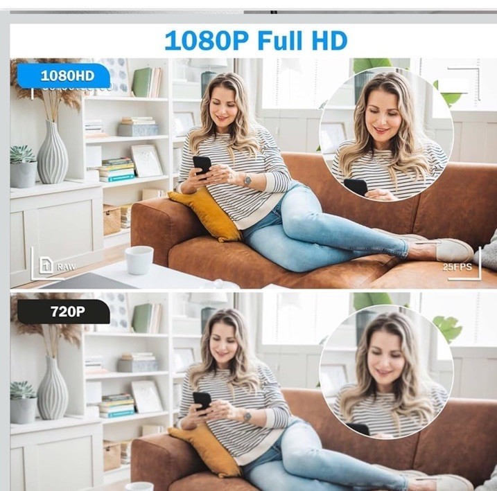 2025 Enhanced 1080P HD Wireless Nanny Cam Camera Charger and Black Smart Charger Item image 2