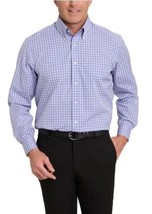 Kirkland Signature Mens Dress Shirt Blue Orange Plaid Wrinkle Free Non-Iron - $48.99