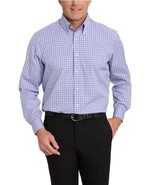 Kirkland Signature Mens Dress Shirt Blue Orange Plaid Wrinkle Free Non-Iron - $48.99