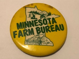 Vtg Minnesota Farm Bureau Advertising Pinback Button Farming - £15.44 GBP