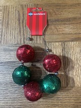 Christmas Ornament Necklace(Red/Green)-Brand New-SHIPS N 24 HOURS - $16.73