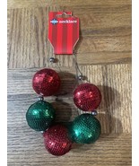 Christmas Ornament Necklace(Red/Green)-Brand New-SHIPS N 24 HOURS - $16.73