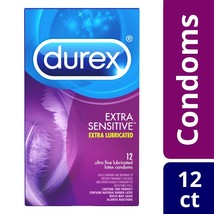 Durex Extra Sensitive and Extra lubricated Ultra-Fine Latex Condoms 12 C... - £13.44 GBP