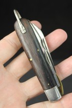 Vintage Kutmaster Pocket Knife Utica Ny Usa Beautiful Wood Estate Sale Old - £27.32 GBP
