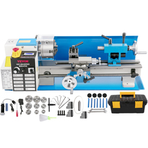 VEVOR Compact Metal Lathe, 7"x14", Adjustable Speed 2250 RPM, 550W Power - $512.90