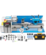 VEVOR Compact Metal Lathe, 7"x14", Adjustable Speed 2250 RPM, 550W Power - $512.90