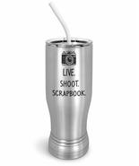 PixiDoodle Scrapbooking Photographer&#39;s Insulated Coffee Mug Tumbler with... - £27.53 GBP+