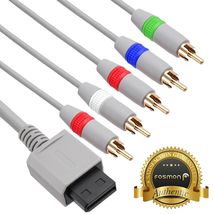6FT HD TV Component RCA Audio Video AV Cable Cord Plug for Nintendo Wii U Wii - £19.98 GBP
