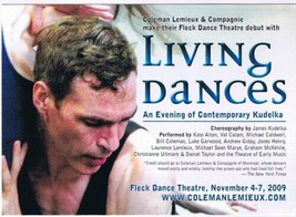 Advertising Card Living Dances Lemieux Kudelka Fleck Dance Harbourfront Centre - £2.86 GBP