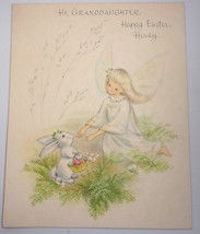 Vintage Hallmark Hi Granddaughter Happy Easter Honey Easter Card 1960 - £4.01 GBP