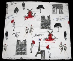 Karl Lagerfeld Paris Eiffel Tower Arch Lamposts Balloons Trees Script BA... - $20.99
