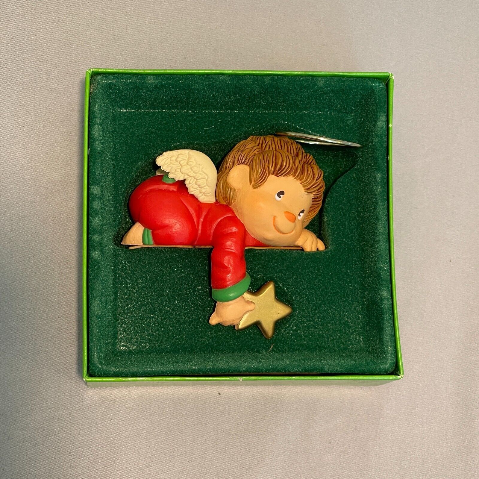 Hallmark Angel Christmas Stocking Hanger Holder Red Vintage - $14.99