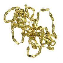 18K Yellow Gold Over Sterling Silver Fancy Anchor Link Chain Necklace - £17.34 GBP+