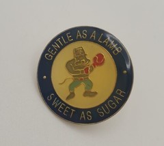 &quot;Gentle as a Lamb Sweet as Sugar&quot; Novelty Collectible Boxing Lapel Hat Pin - £19.62 GBP