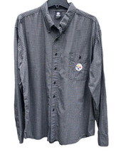 Vintage Pittsburgh Steelers Button Down Shirt Sz Mens LARGE official NFL... - £21.89 GBP